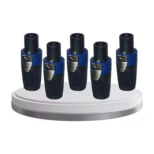 Kit 5 Conectores Speak-on Macho Azul