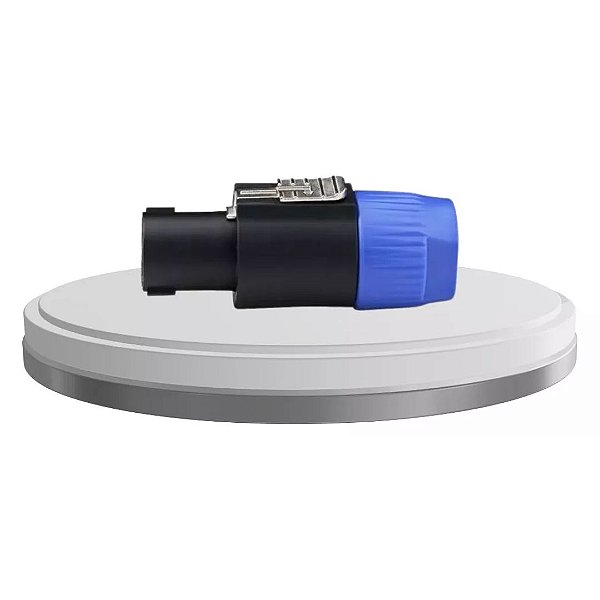Kit 10 Unidades Conector Speakon Azul Macho