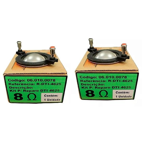 Kit Com 2 Reparo Original Oversound Driver Dti 4625 8 Ohms