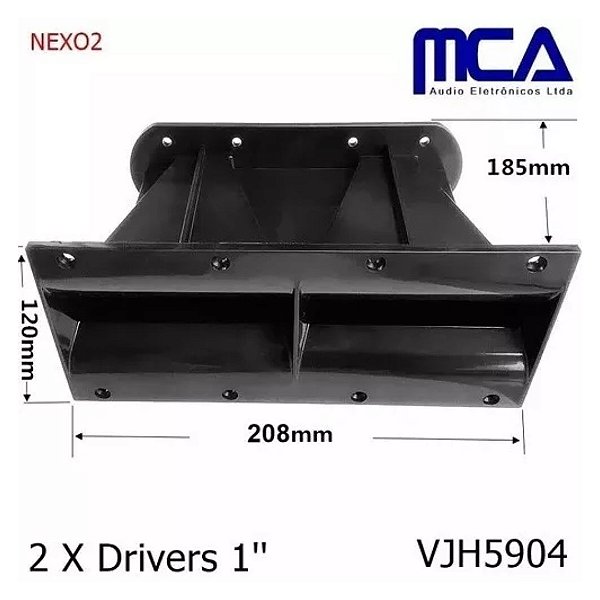 Guia De Ondas Vestron Modelo Nexo Para 2 Drivers AJH-5904