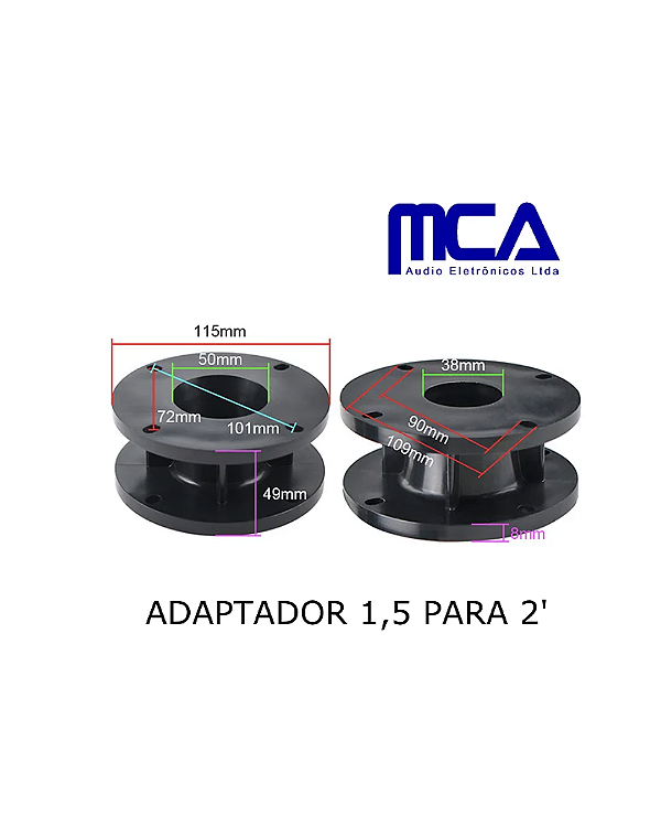 ADAPTADOR FLANGE CONVERSÃO DE 1,5'' PARA 2'' AJH-9153