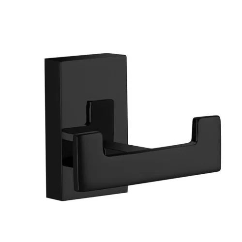 Gancho Porta Toalha Cabide Toalheiro Duplo Preto Fosco – Jiwi - WJ-2062-MD-BL