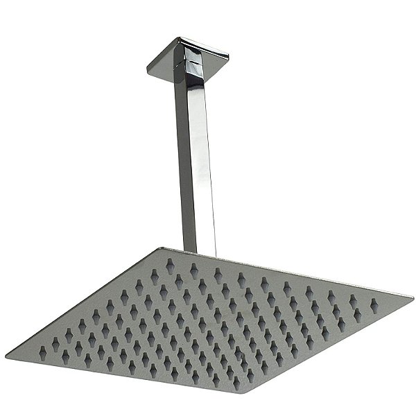 Chuveiro Quadrado Slim 30x30 Com Braço De Teto Cromado - Jiwi - WJ-DC-30-Q-CREWJ-BCT-Q-CR