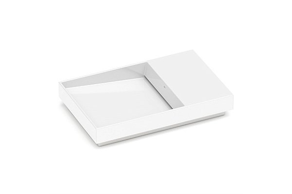 Cuba de Sobrepor 60x38cm Retangular Dash Horizon Branco - Roca - A32727900B