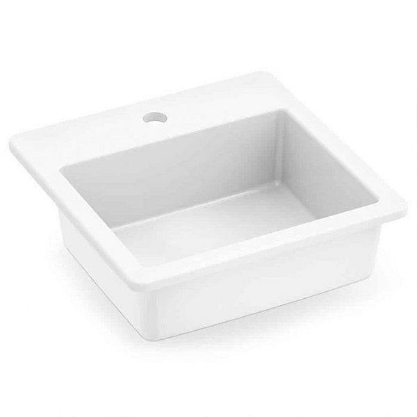 Cuba de Sobrepor Com Mesa 42x42cm Quadrada Branco - Roca - B327105001