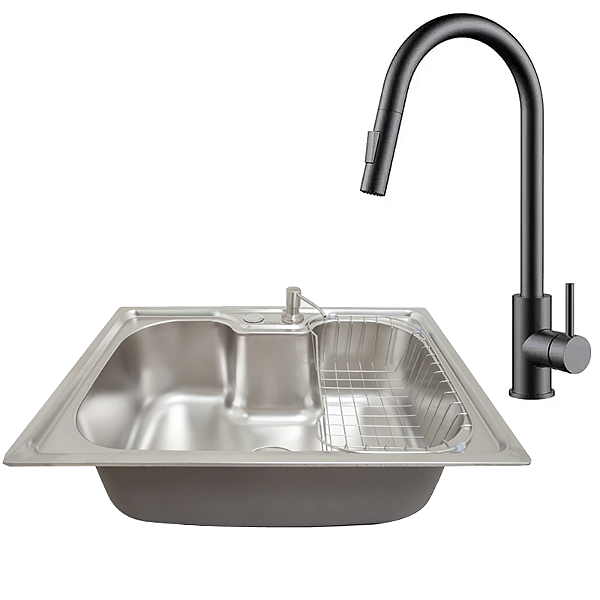 Kit Cozinha Cuba Gourmet e Monocomando Classic Grafite - Kitbaco