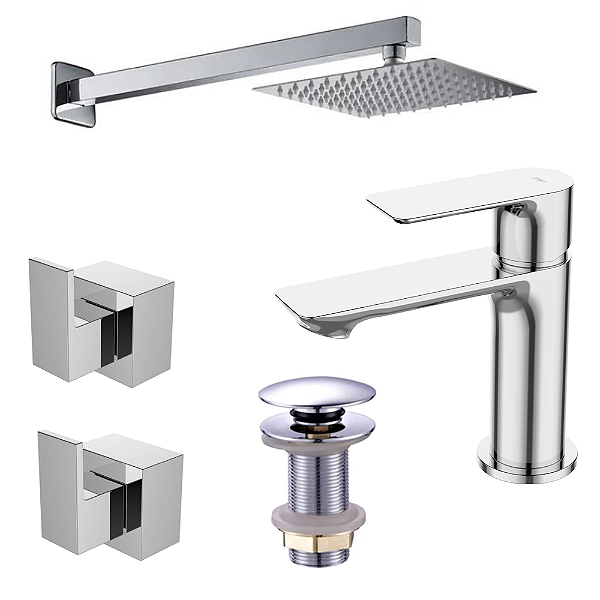 Kit 5 Peças Com Bica Baixa WJ-2875-MK-CR - Jiwi