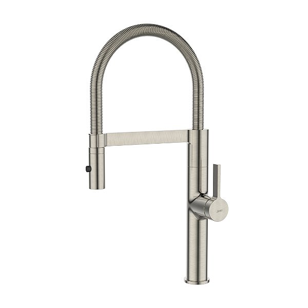 Misturador Monocomando Gourmet Espiral Com Imã Bruxelas Aço Escovado - Jiwi - WJ-2235-BX-AE