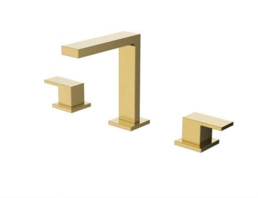 Misturador Duplo Para Lavatório Madrid Gold - Jiwi - WJ-1877-MD-GD