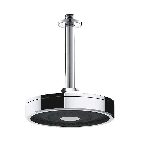 Chuveiro Redondo 12x12 Autolimpante Com Braço De Teto Cromada - Jiwi - WJ-DAL-RT-CR