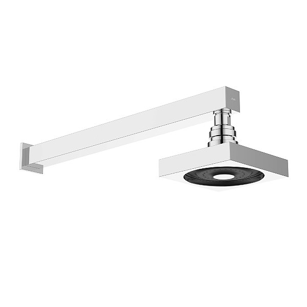 Chuveiro Quadrado 12x12 AutoLimpante Com Braço De Parede Cromada - Jiwi - WJ-DAL-QL-CR