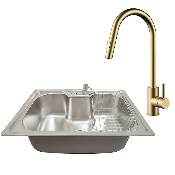Kit Cozinha Cuba Gourmet e Monocomando Classic Gold - Kitbaco