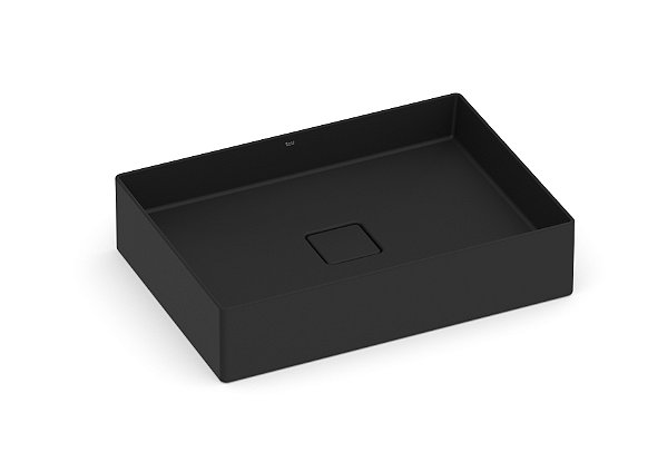 Cuba Matte Black De Apoio Retangular 510x360 Sem Mesa T6 Terra - Roca - A32787Z080