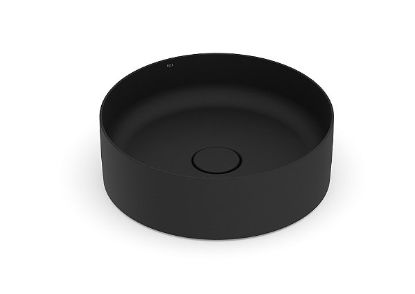 Cuba Matte Black De Apoio Redonda 390 Sem Mesa T2 Terra - Roca - A32787N080