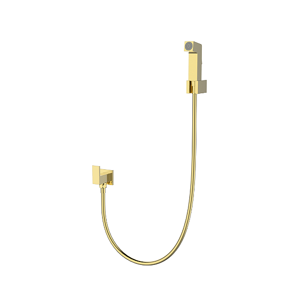 Ducha Higiênica Com Registro Sem Derivação Madrid Gold Champagne - Jiwi - WJ-1984-MD-GD