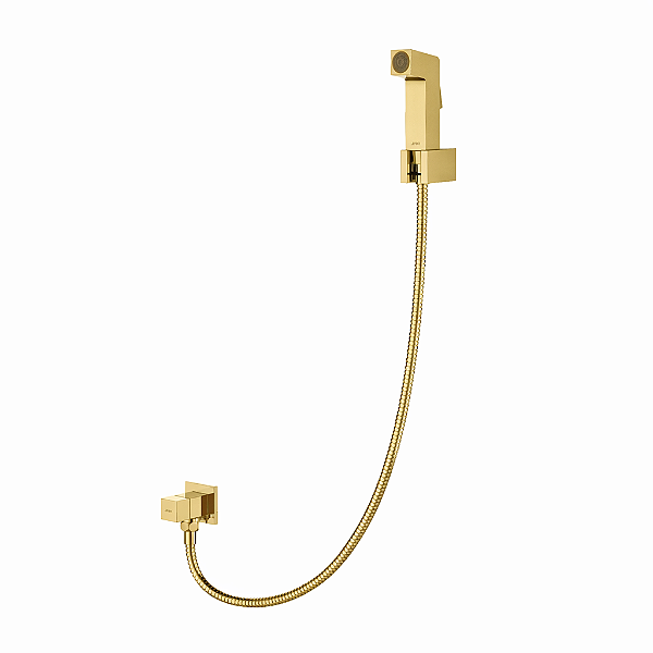 Ducha Higiênica Com Registro Sem Derivação Gold Matte - Kitbaco - DHGDF
