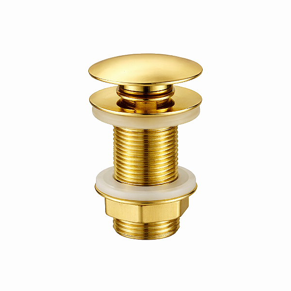 Válvula Click Com Tampa Redonda 7/8" Gold Matte - Kitbaco - VCRGDF