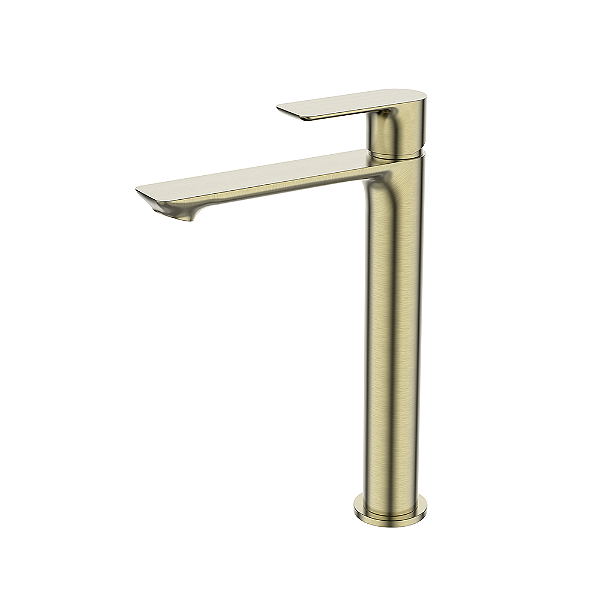 Misturador Monocomando Bica Alta Mykonos Gold Escovado - Jiwi - WJ-2885-MK-GE