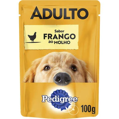 Ração Úmida Sachê Pedigree Frango ao Molho para Cães Adultos - 100g