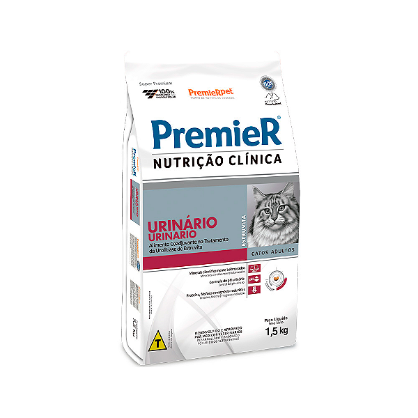 Ração Premier Nutrição Clínica Urinário para Gatos Adultos - 1,5kg