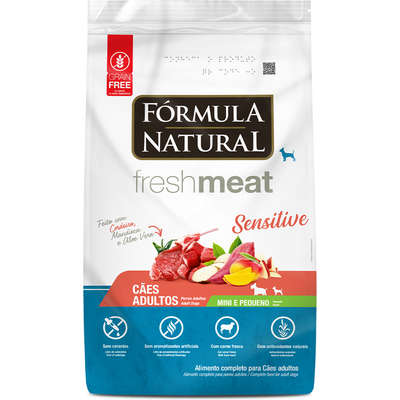 FÓRMULA NATURAL FRESH MEAT SENSITIVE CÃES ADULTOS PORTES MINI E PEQUENO 2,5 KG