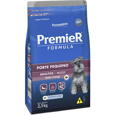 Ração Premier Fórmula para Cães Adultos de Raças Pequenas Sabor Frango - 2,5kg