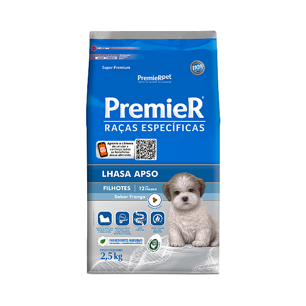 Ração Premier Pet para Cães Filhotes de Raças Específicas Lhasa Apso 2,5KG