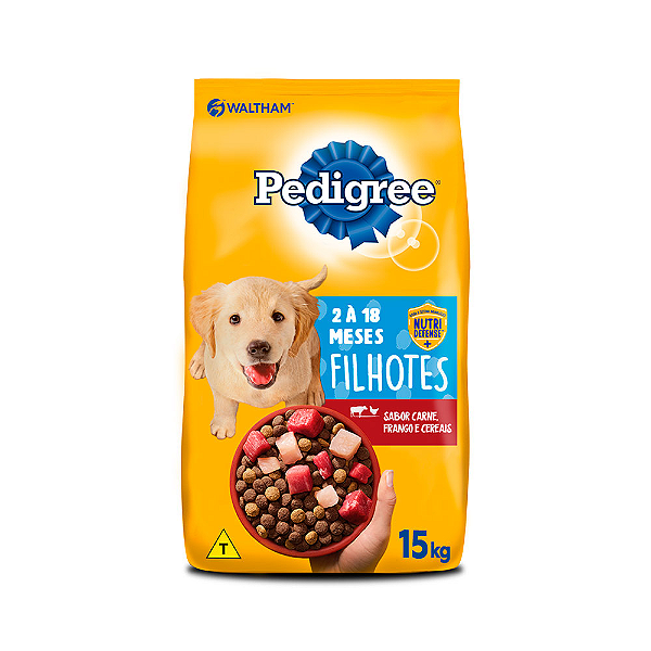 Ração Pedigree Cães Filhotes Raças Médias e Grandes -15kg