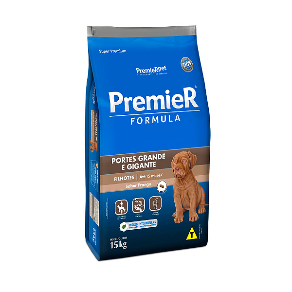 Ração Premier Fórmula para Cães Filhotes de Raças Grandes Sabor Frango - 15kg