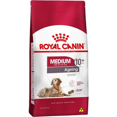 Ração Royal Canin Medium Ageing 10 + para Cães Idosos de Raças Médias com 10 Anos - 15Kg