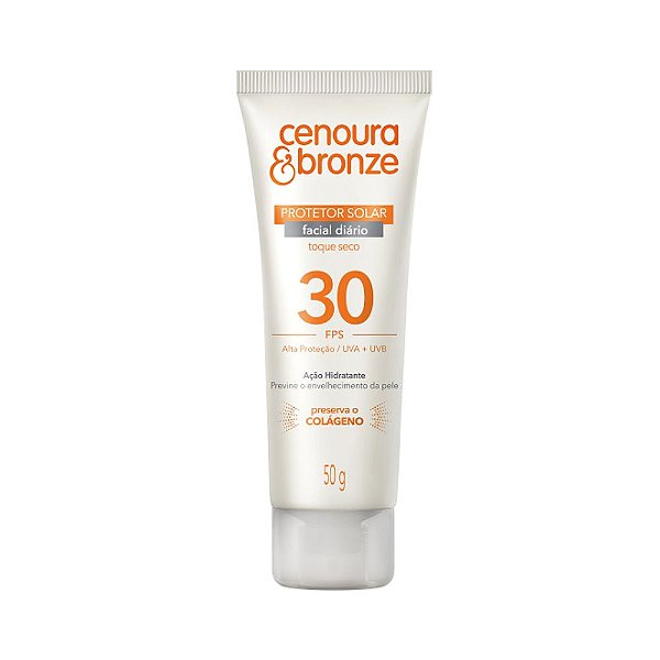 Protetor Solar Facial FPS 30 Uso Diário Cenoura e Bronze 50g