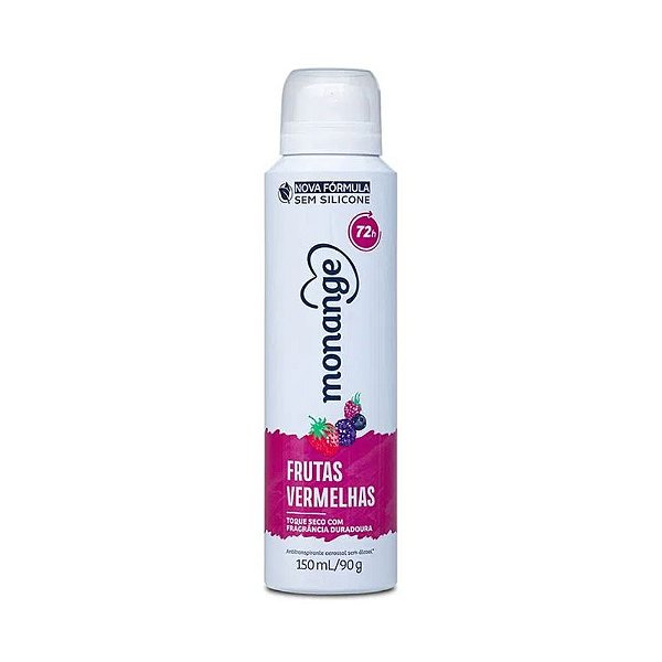 Antitranspirante Feminino Monange Frutas Vermelhas Desodorante Aerossol 150ml