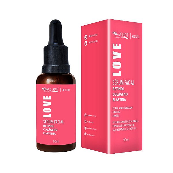 Sérum Facial Max Love Retinol Colágeno e Elastina 30ml