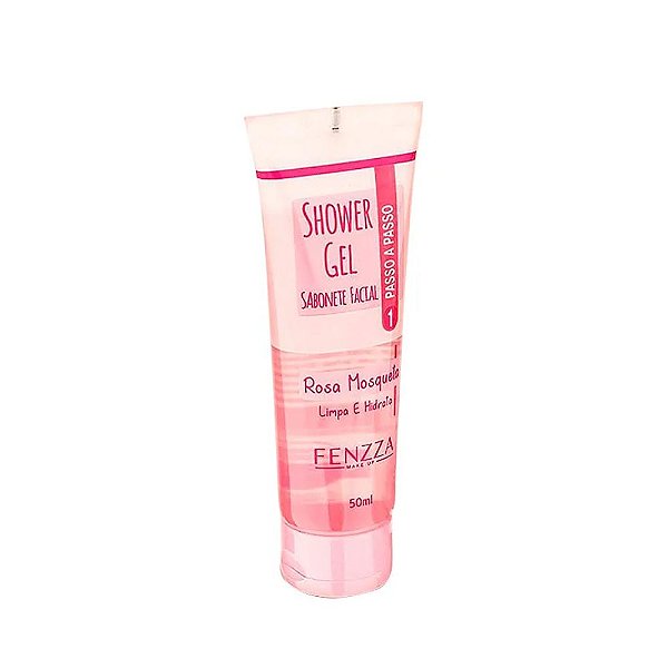 Shower Gel Sabonete Facial Rosa Mosqueta Fenzza Skincare 50ml