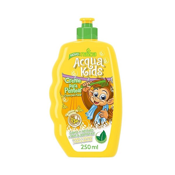Creme Para Pentear Acqua Kids Banana Todos os Tipos de Cabelos 250ml