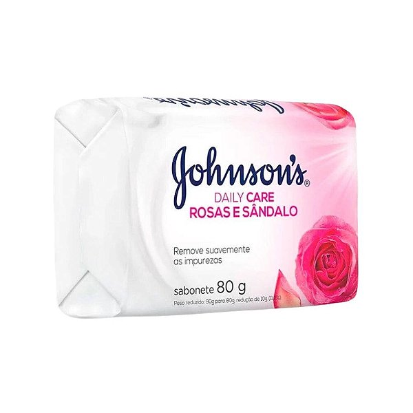 Sabonete Johnson's Barra Daily Care Rosa e Sândalo 80g
