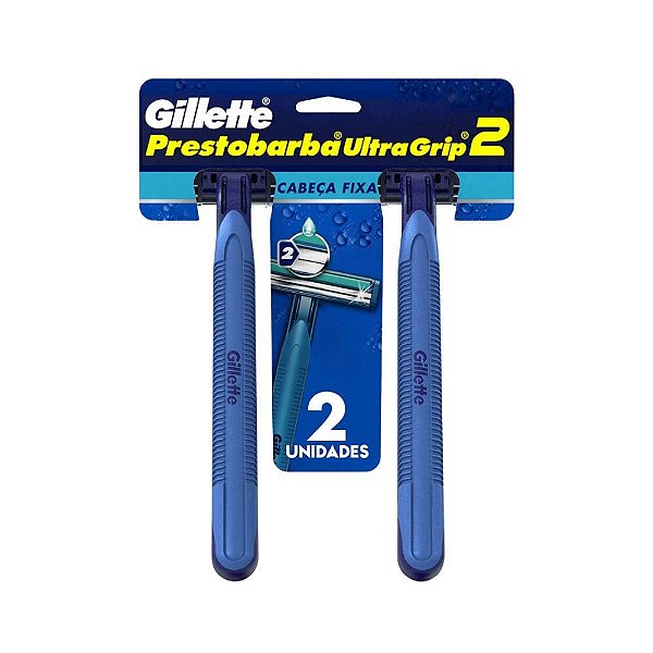 Barbeador Gillette Prestobarba UltraGrip2 Cabeça Fixa 2 Un