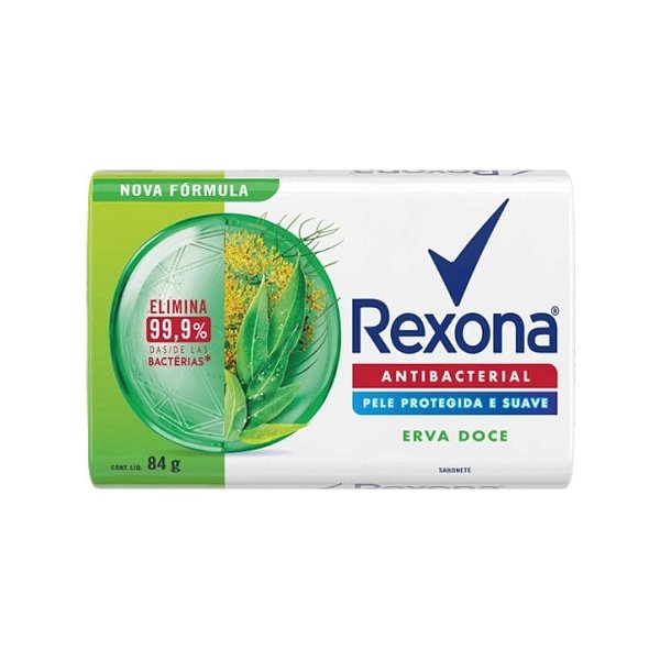 Sabonete em Barra Rexona Antibacterial Erva Doce 84g