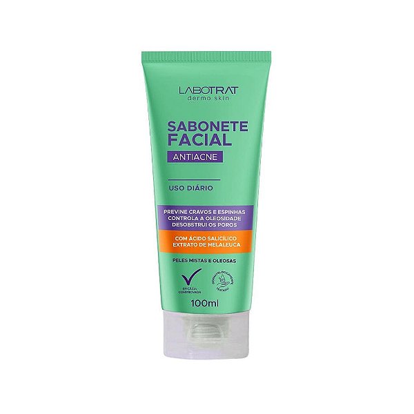 Sabonete Antiacne Facial Uso Diário Labotrat Dermo Skin