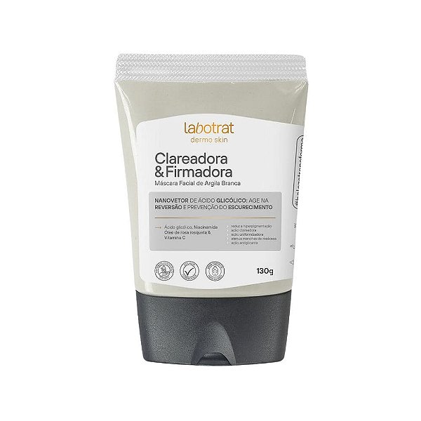 Máscara Facial de Argila Branca Clareadora e Firmadora Labotrat 130g