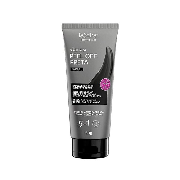 Máscara Facial Peel Off Preta Argila Cinza Labotrat 60g