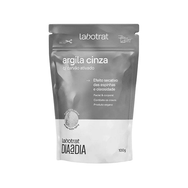 Argila Cinza Carvão Ativado Facial e Corporal Labotrat 100g