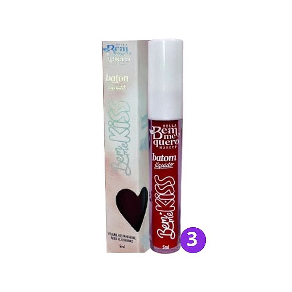Batom Líquido Bem Me Kiss Bella Bem Me Quero Secret Cor 03 5ml