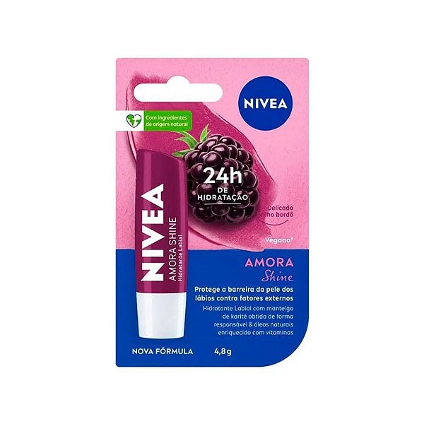 Hidratante Labial Nívea Amora Shine 4,8g