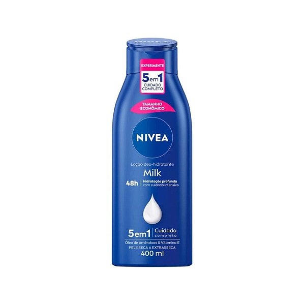 Loção Hidratante Nívea Milk Pele Seca a Extrasseca 48H 400ml