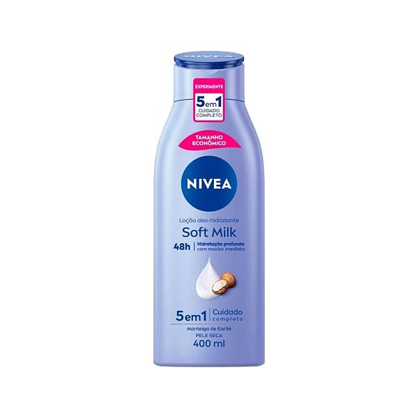 Loção Hidratante Nívea Soft Milk Pele Seca 48H 400ml