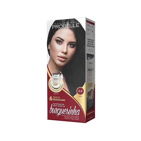 Tonalizante 2.0 Preto Sem Amônia Burguesinha Probelle