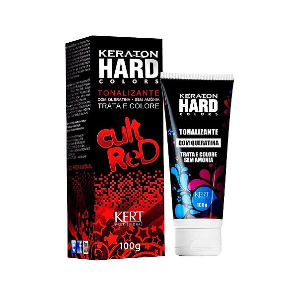 Tonalizante Keraton Hard Colors Hidrata e Colore Cult Red