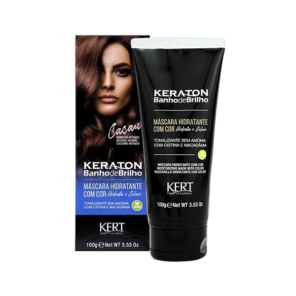 Keraton Banho de Brilho Hidrata e Colore Cacau Marrom Intenso