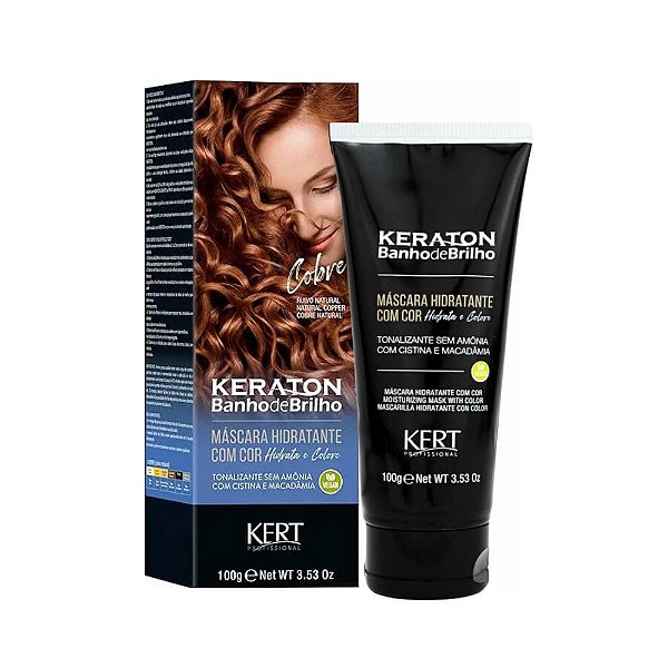 Keraton Banho de Brilho Hidrata e Colore Cobre Ruivo Natural